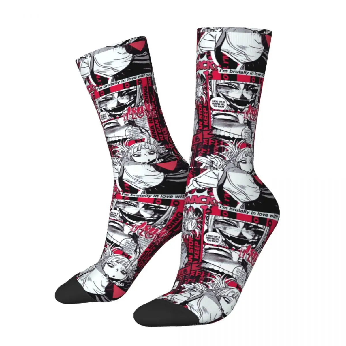 

Men's Socks Himiko Toga Sock Polyester Himiko Toga Boku no My Hero Academia Skateboard Women's Stockings Spring Autumn Winter