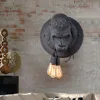 WALL MOUNTED GORILLA HEAD LIGHT Retro Led E27 Wall Light Home Loft Bedroom Bedside Home Decorative Wall Light 3