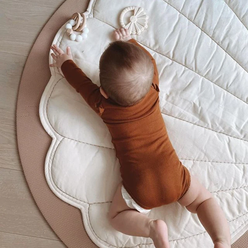 Baby Playmat Shell Cotton Carpet Kids Toy Play Mat Children\'s Room Home Decoration Rugs for Bedroom Photography Props 90x100CM