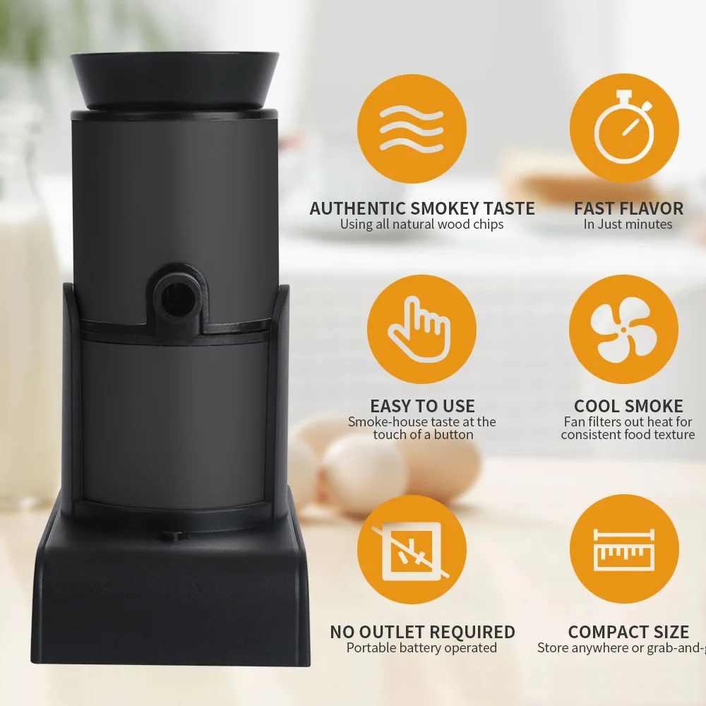 Portable Smoker Infuser Handheld Molecular Cuisine Smoking Gun Food Cold Smoke Generator Meat Burn Smokehouse Cooking BBQ Grill