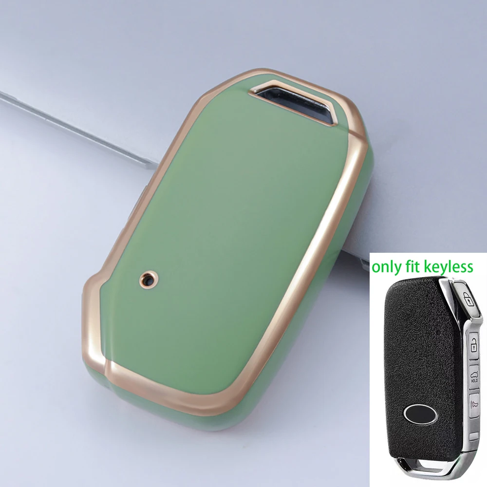 Gold TPU Key Cover Holder Fob Case