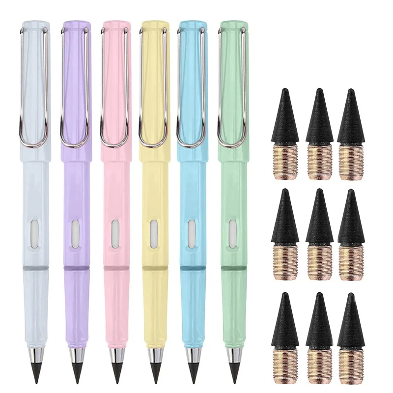 

Haile Kawaii Unlimited Pencil Set Unlimited Writing No Ink Pen Painting Sketch Magic Pencils School Stationery Supplies kids Gif