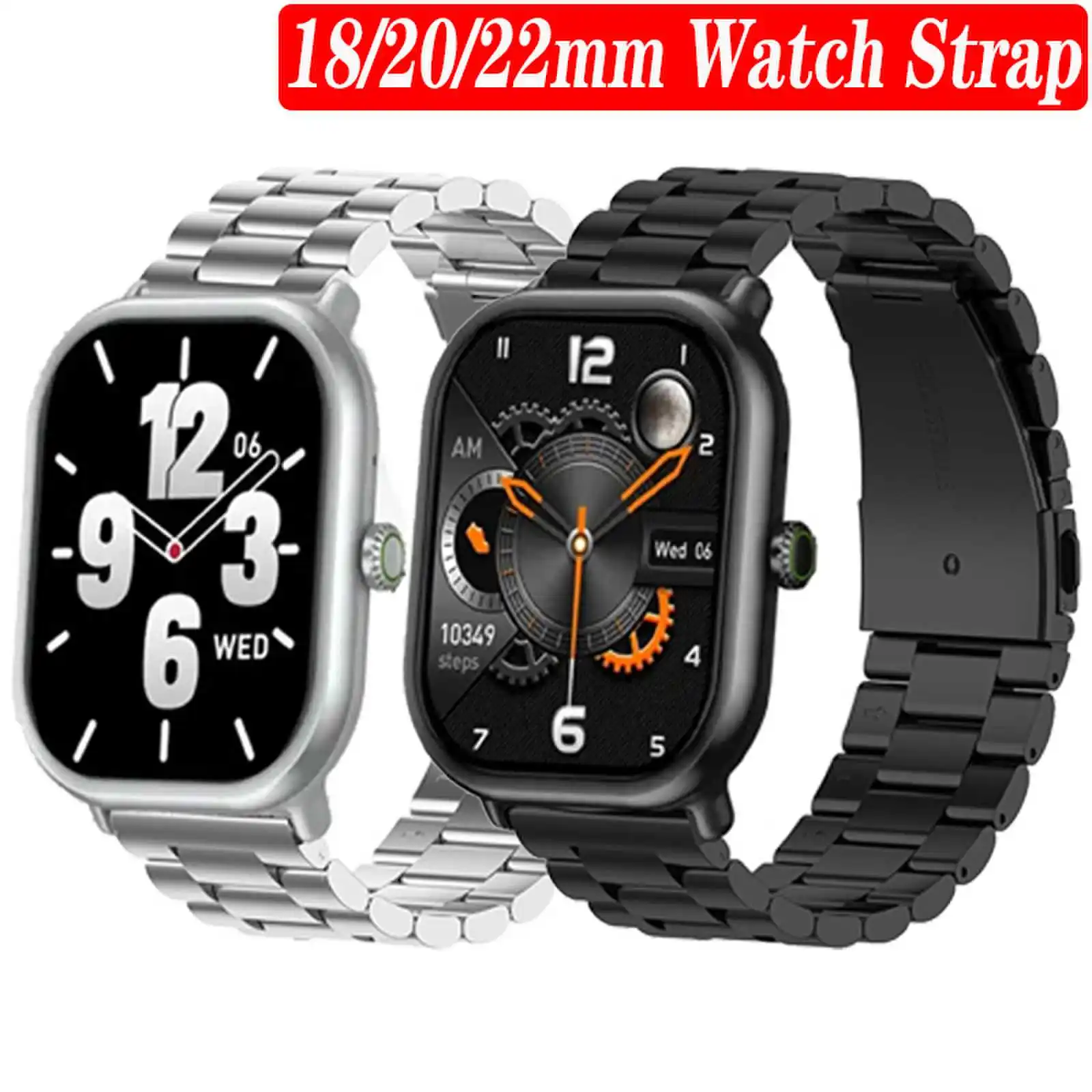 

For Zeblaze GTS 3 Pro /Plus Smart Watch Strap Stainless Steel For Zeblaze GTR 3 Pro /Vibe 7 Pro Bracelet 18/20/22mm Metal Correa