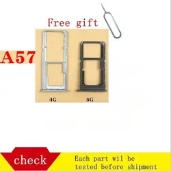 Universal SIM Card and Micro SD Card Tray Holder Adapter with Free Eject Pin (A57 4G version Gold)