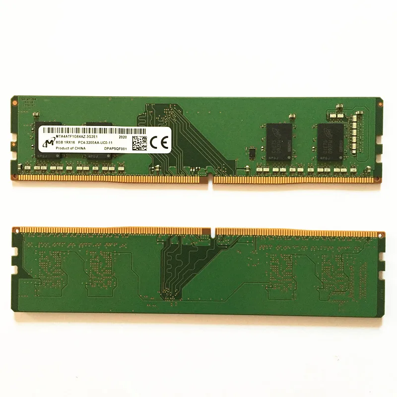 Micron DDR4 8GB RAM Memory UDIMM PC4-25900 3200MHz DDR4 8GB 1RX16