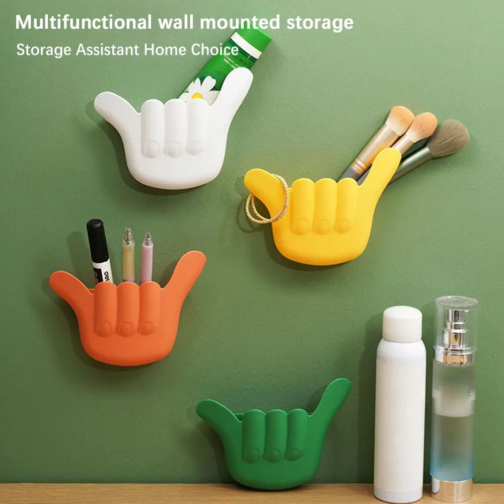 

Multifunctional Storage Wall Comb Wall-mounted Cute Case Plug Box Miscellaneous Charging Bedroom Finger Mobile Phone Storag O7F3