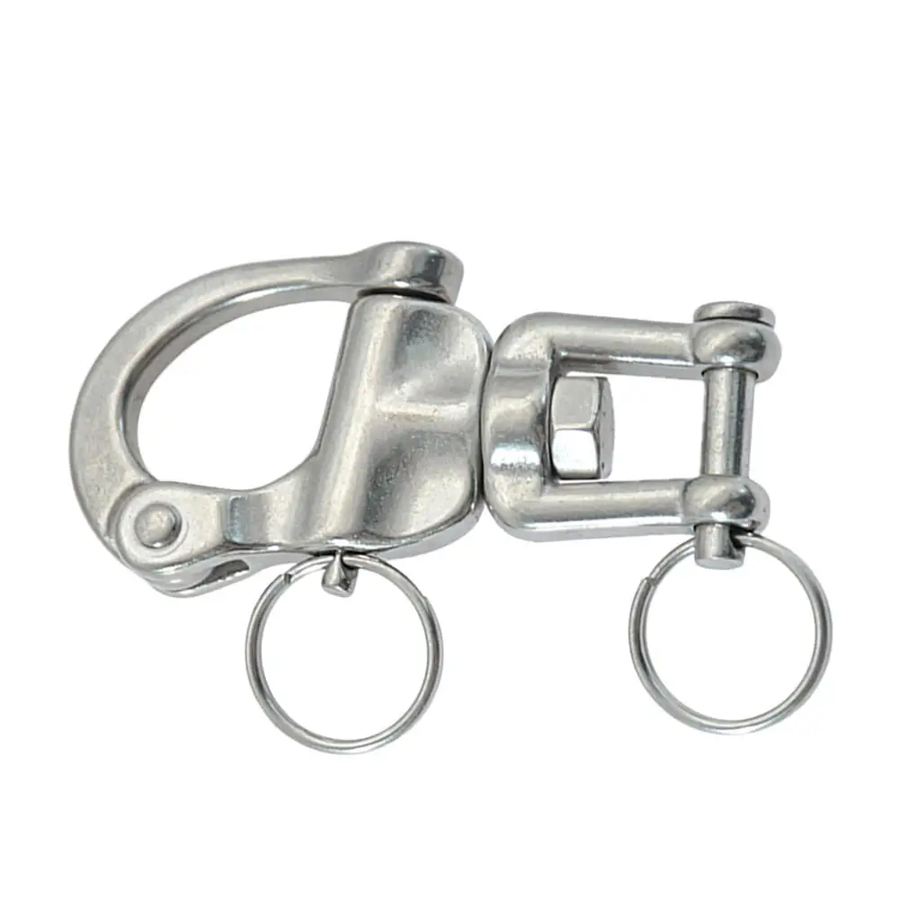 70mm Swivel Shackle 360Degrees Rotatable 316 Stainless Steel Quick Release Snap Hook Sailing Rigging Shackles Marine Accessories