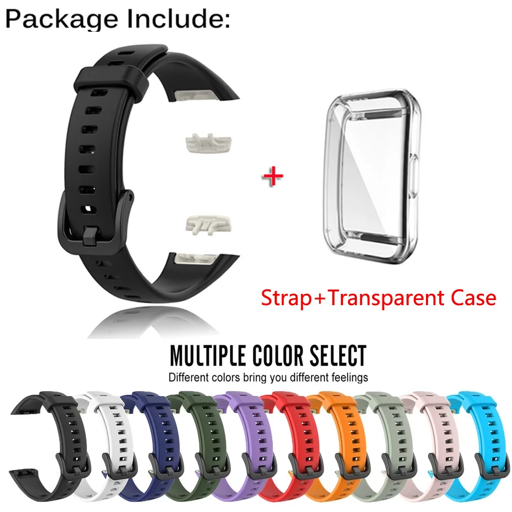 Silicone Watch Strap Replacement Strap For Huawei Band 6 Strap Silicone Watch For Honor Band 6 Huawei Pro