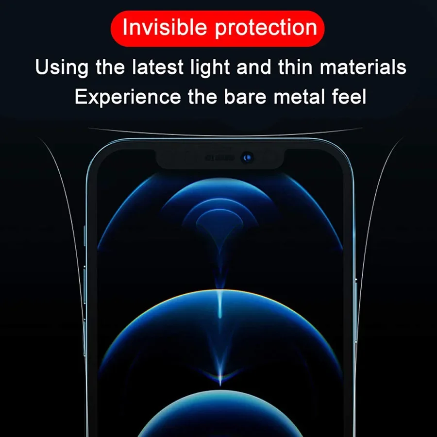 iPhone 14 13 12 Pro 미니 프레임 보호 보호기 테두리 하이드로 겔 필름 iPhone 14 Pro Max 용 투명 무광택 전화 측면 필름