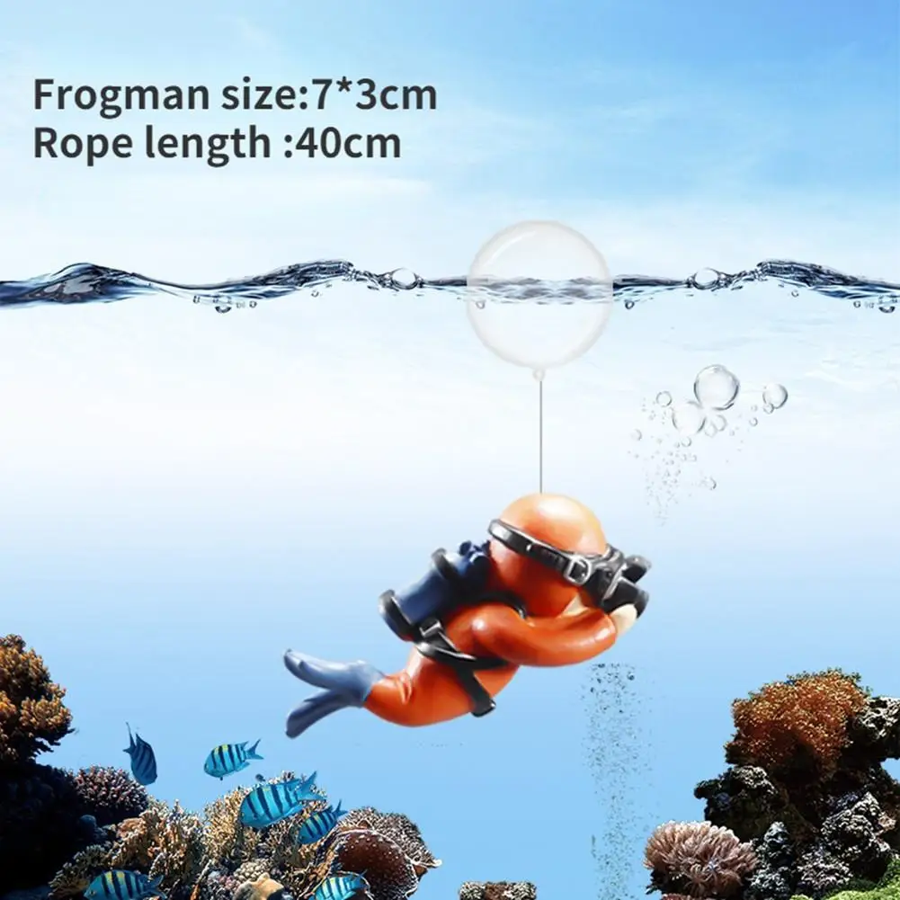Resin Floating Simulated Diver Fine Aquarium Ornaments Interesting Fish