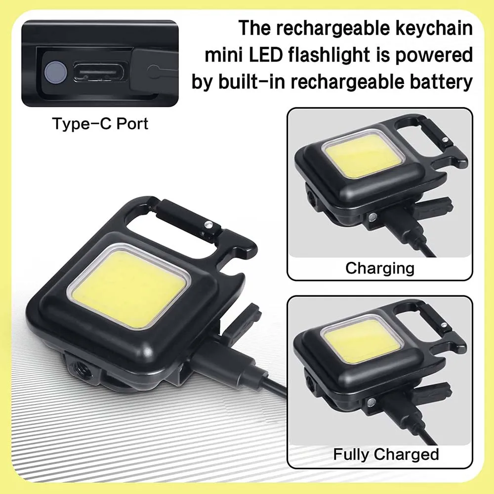 led farol com bateria embutida usb recarregável