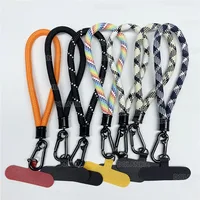 Colourful Woven Phone Wrist Lanyard with Key Ring