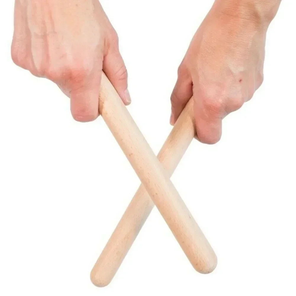 20cm Hard Wood Drum Sticks Percussion Rhythm Percussion Learning Education Toddler Music Instrument