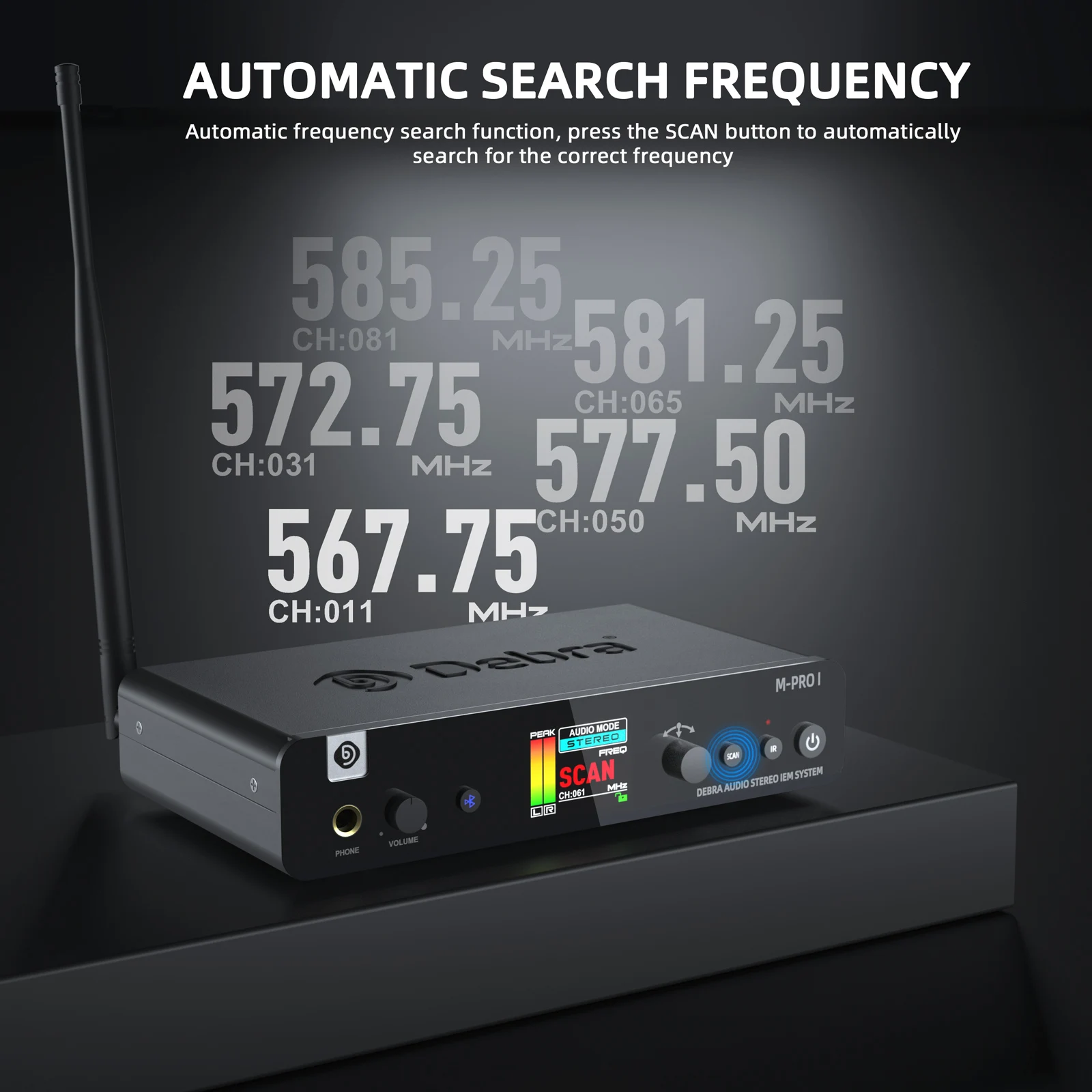 Debra Audio Stereo M-PROl Digital Wireless In-ear Monitoring System 560-690MHz U