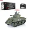 HENG LONG 1/16 Scale 7.0 Plastic M4A3 Sherman Ready to Run RC Tank 3898 360° Turret Boy Gift BB Shoot Unit Speaker Light TH17667 1