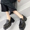 Neutral Square Toe Single Shoes for Men Women Thick Bottom British Style Retro Slip On Loafers Women's Leather Shoes Couple 4