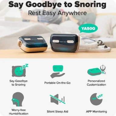 ミニ自動バイレベルベンチレーター,いびき防止,無呼吸維持,最適