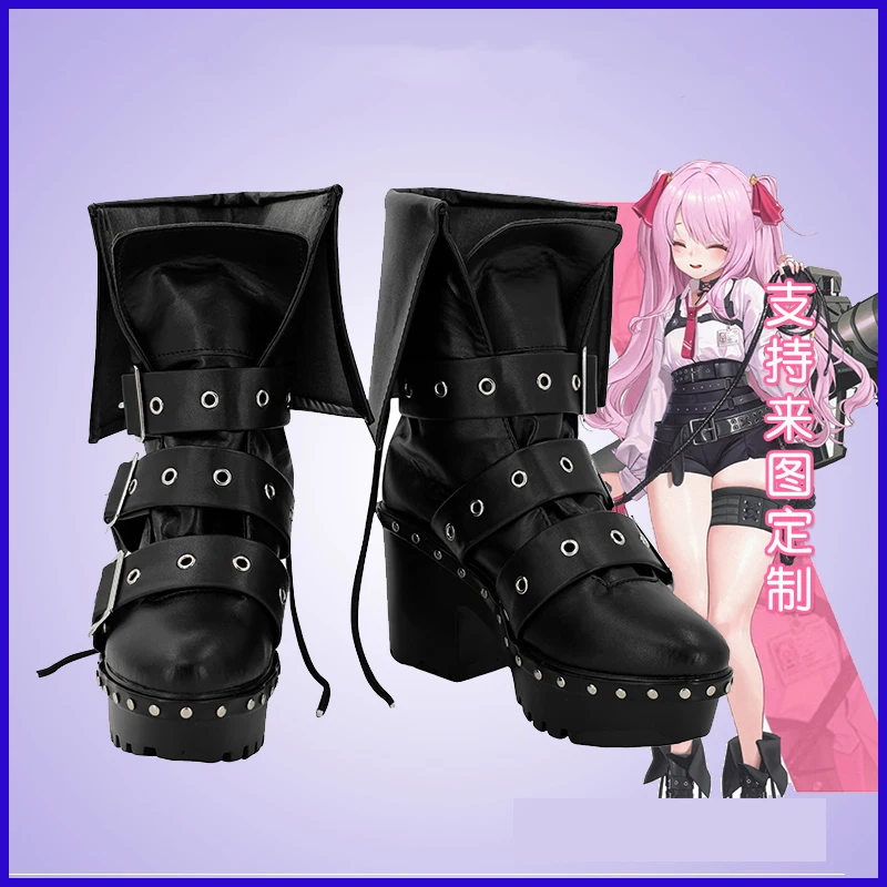 

InYOYO Anime Game NIKKE Yuni Shoes Cosplay High Heels Boots Party Role Play Costume Used Accessories Custom Made 35-48 Sizes New