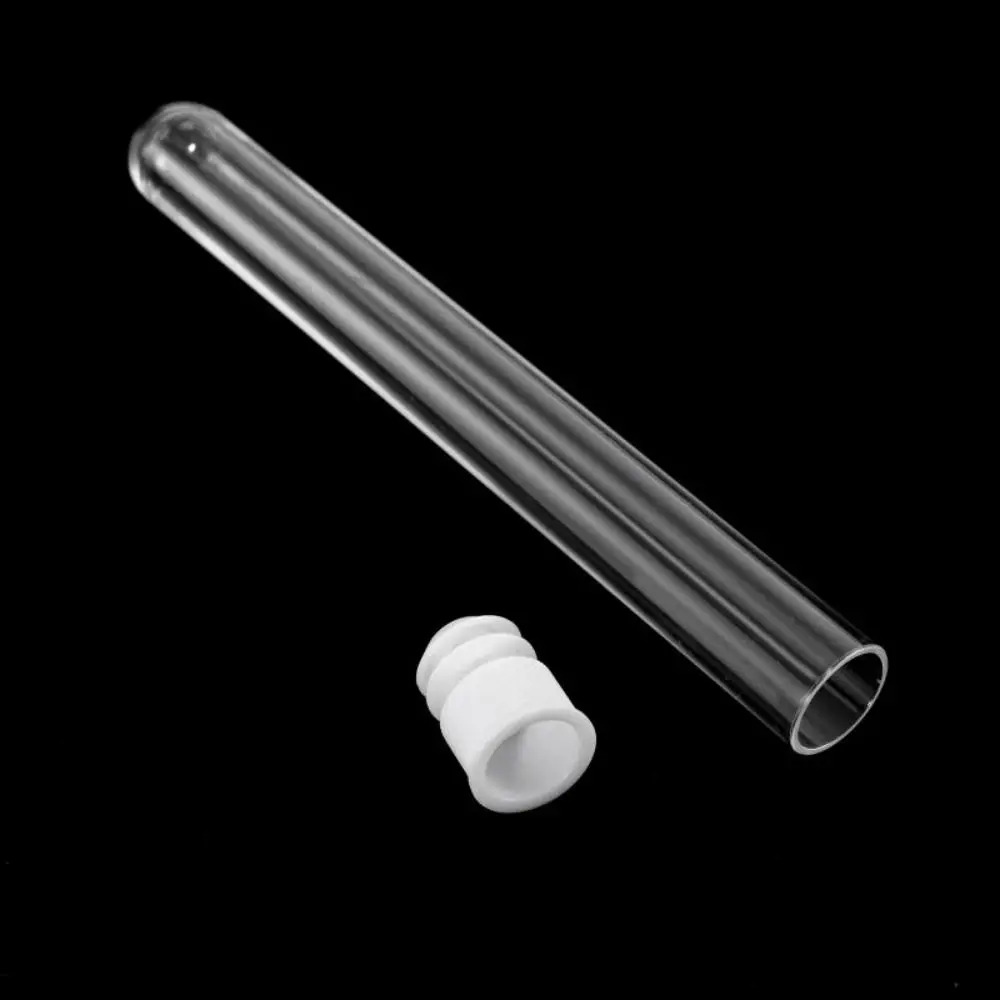 Plastic Test Tubes 10PCS 15x150mm Plastic Test Tubes Vials Sample Container Sample Tube With Cap For Office School Chemistry Supplies