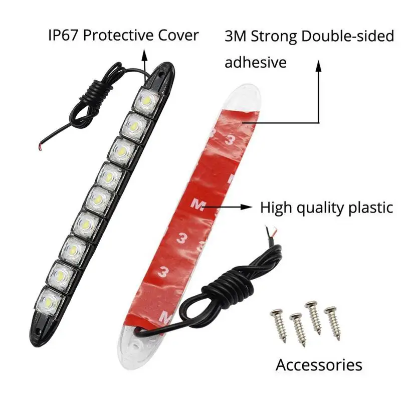 LED Strips For Cars Lighting Kit For Exterior And Interior Flexible 12V Car Lights Day Decorative Reversing And Brake Lights
