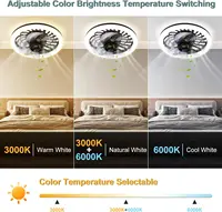 Modern E27 Ceiling Fans Light LED Remote Control Dimmable Quiet Ceiling Fan with Light for Home Kitchen Room 2