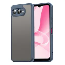 T - Mobile Phone Anti - Shock Hybrid Hard Back Cover with Frosted TPU Soft Edge Case for T - mobile Revvl 8 (Blue)