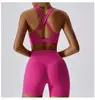 Custom LOGO Fitness Clothes Hip Lift Long Sleeve Exercise Set Gym Women's 4 Piece Yoga Set Gym Fitness Set 4