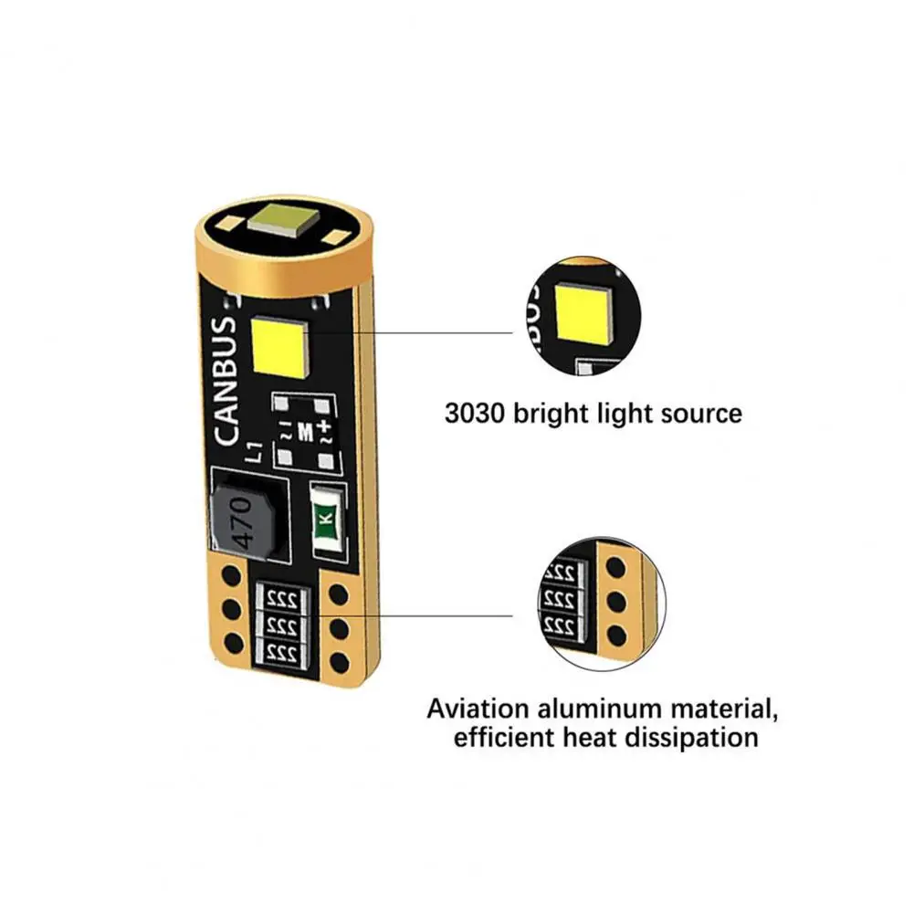 2 Pz/Set Affidabile Led Light White Light Lampadina A Led Canbus Error Free Luce Di Decodifica A Led Estremamente Luminosa Lunga Durata