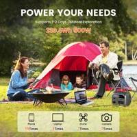 500W Portable Power Station 230WH Camping Lifepo4 Battery 110V Outlets Power Bank UPS Function Energy Storage for Outdoor Home 2