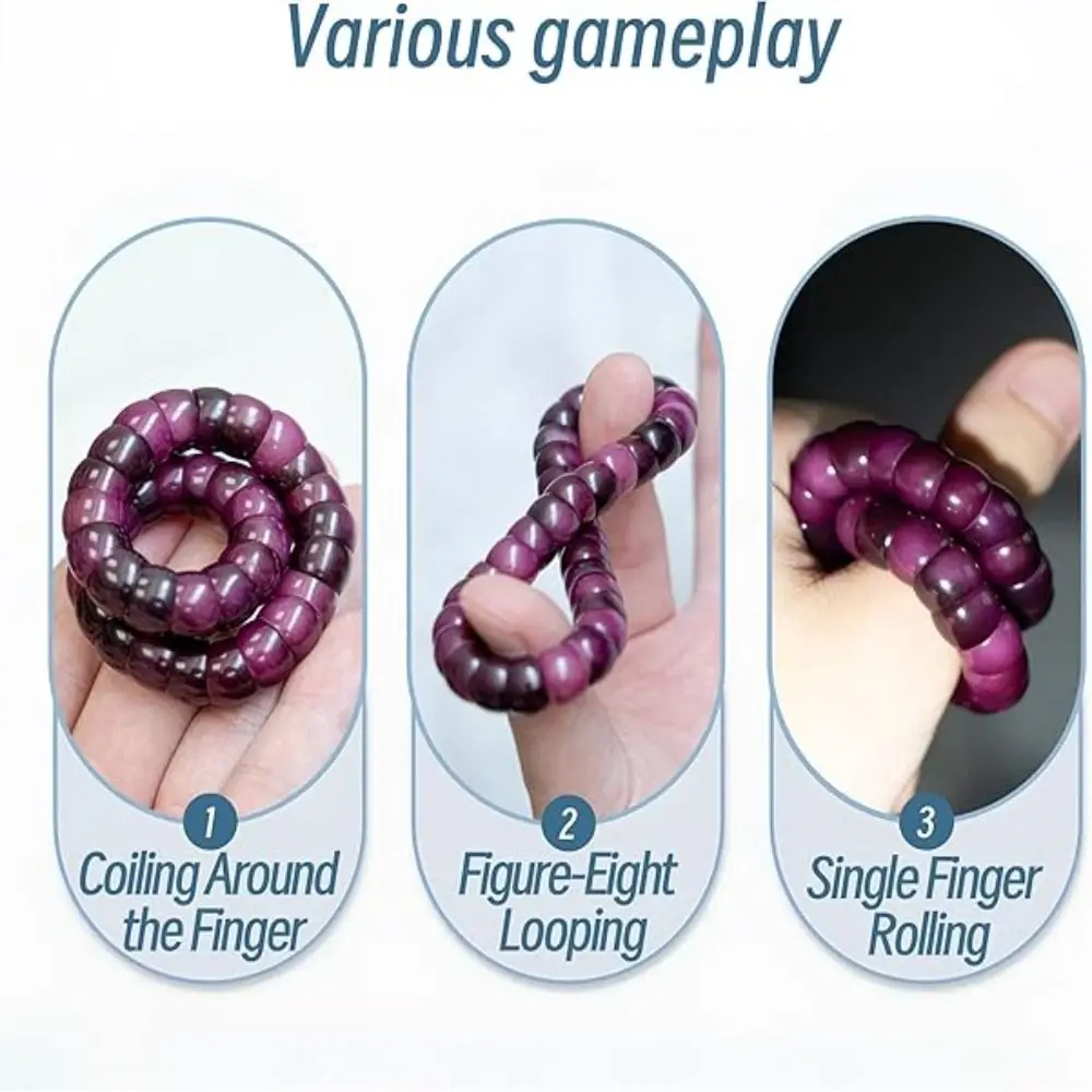 Lucky Bodhi Beaded Bracelets Purple Grape Color Protection Healing Bodhi Bracelet Stretchable Pork Intestine Bracelet