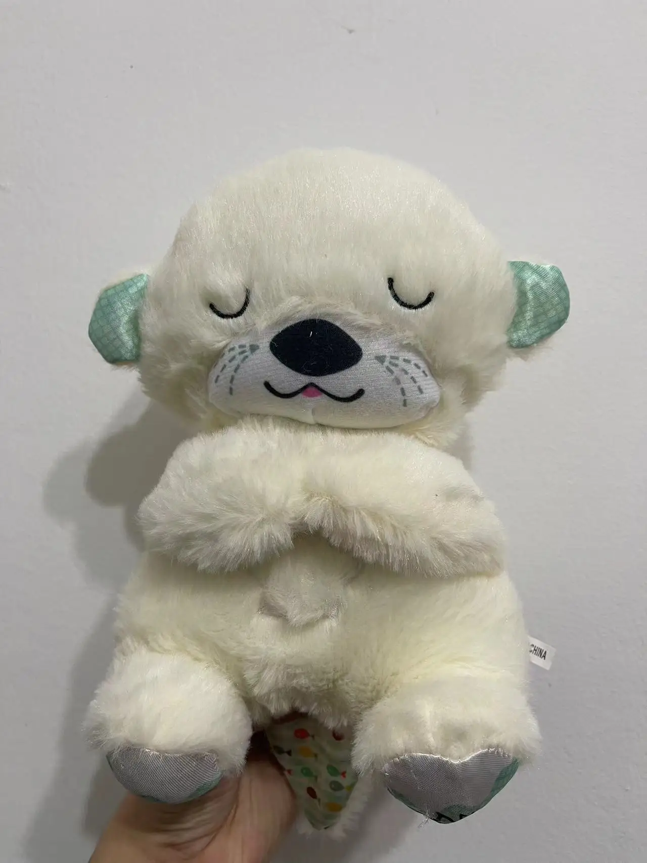 thumbnail image 1 of Cute Breathing Otter Soothing Plush Teddy Bear Sleep Doll Snuggle Buddy Gift toys with light Rhythmic Dolls for baby newborn, 1 of 5