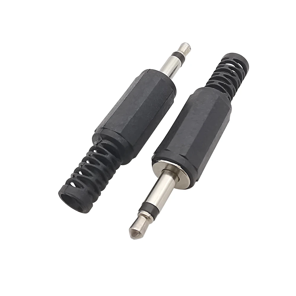 Solder Type 3.5mm Male Plug Mono Headphone Cable Extension Connector 3.5 Plug Single Channel Jack DIY Audio Adapter 20/10/5/2Pcs audio cable,cable adapter,audio jack adapter,audio av adapter