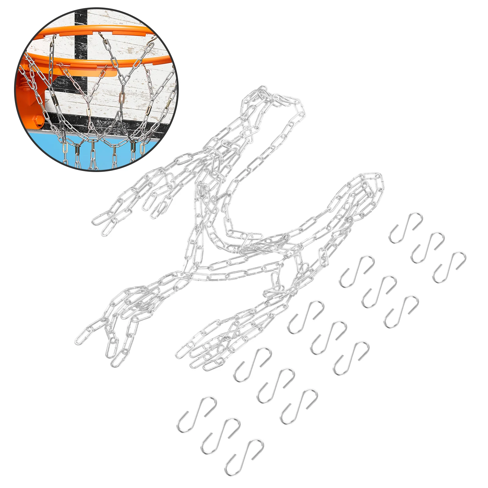 

Basketball Net for Frame Netting Hoop Metal Outdoor Nets Chain Return Attachment Replacement