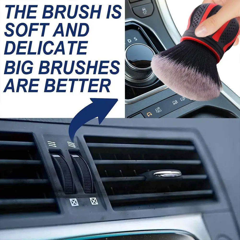 

Car Detailing Brushes With Storage Rack Covers Soft Cleaning Interior Detail Auto Car Tool Detail Brush Bristles Dust Clean U9A8