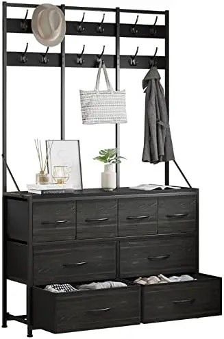 

with 8 Drawers, Chest of Drawer, Clothes with Drawers, 8-Drawer Dresser (Greige) Filing cabinet Cabinet Filing cabinet drawer