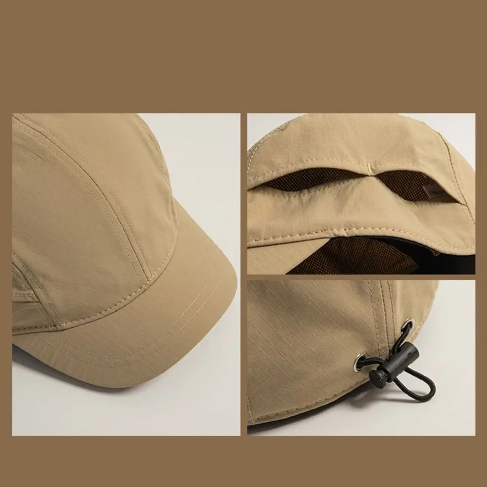 Bonés de beisebol ajustáveis para homens e mulheres, chapéu de golfe de aba curta, proteção solar, snapback secagem rápida, moda algodão