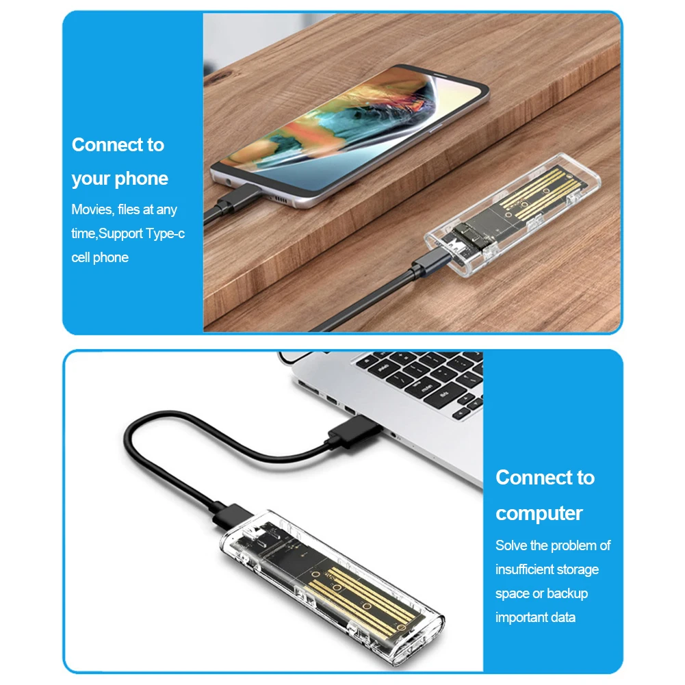 º ƮϿ M.2 NVME NGFF M2 SSD Ŭ, USB C Ÿ  SSD ̽, USB3.1  M2 SSD ڽ, 10Gbps PCIe NGFF SATA