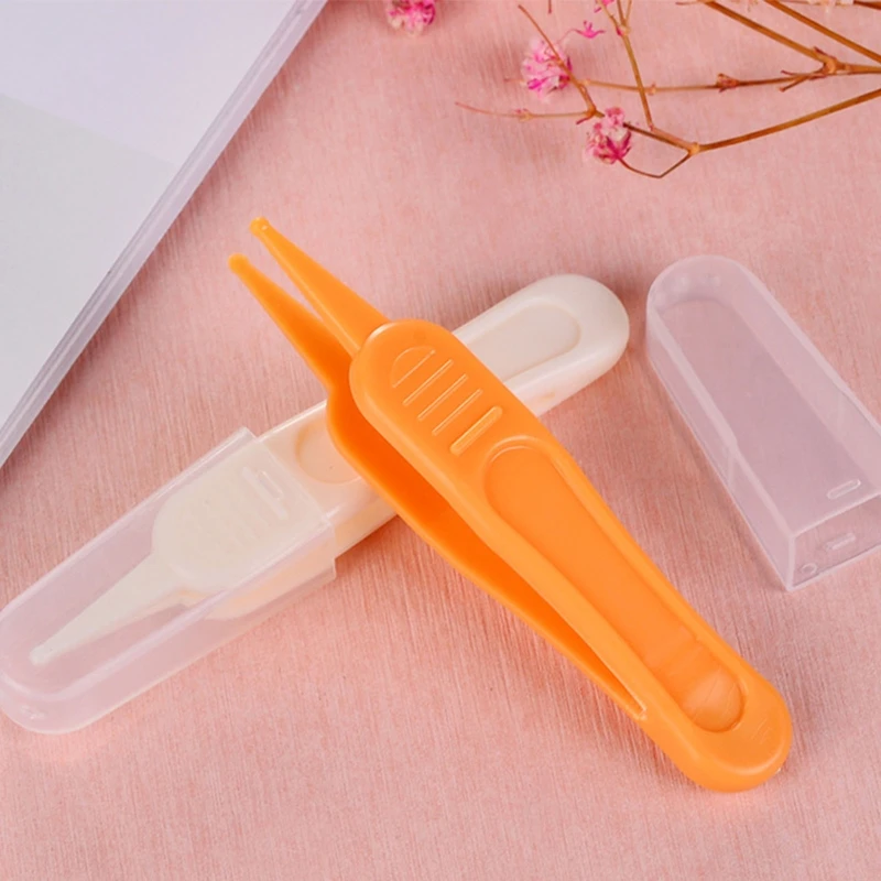 Baby Nasal Tweezer Baby Nose Cleaning Tweezer Round Head Nose Booger Picker Ear Cleaner Clip Tool Ear Wax Remover For nasal tweezer nose cleaning tweezers cleaning tweezers