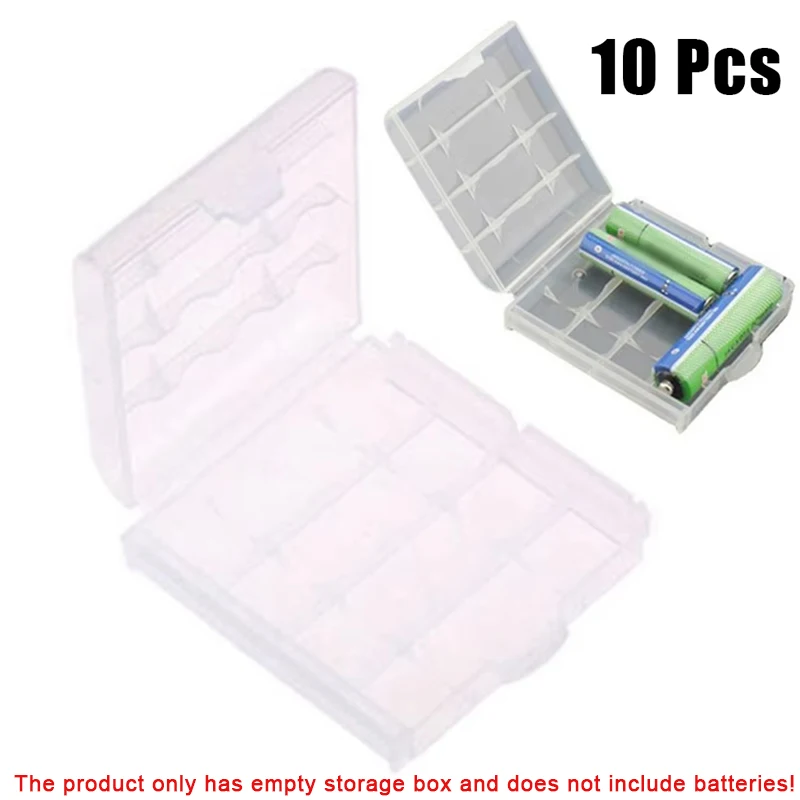 10 Stück Batterie-Schutzhülle aus Kunststoff, Halter für AA/AAA-Batterien, Aufbewahrungsbox, Organizer für 4xAA 5xAAA-Batterien, Teile – Detail 2