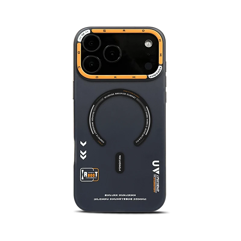 Matte Magnetic Phone Case with Frosted Back and Metal Lens Frame