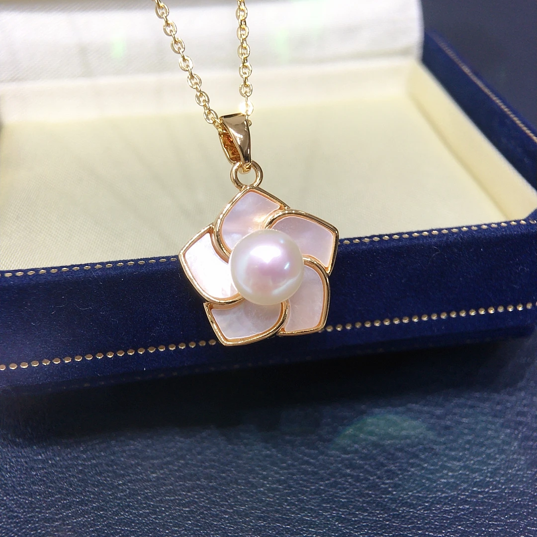 ZHBORUINI Freshwater Pearl Jewelry Set with Windmill Design Earrings Rings Pendants Natural Seashells 2025 New Collection Gift 2