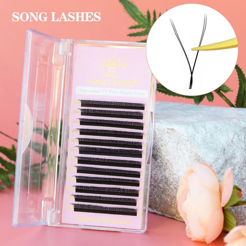 SONG-LASHES-YY-Shape-Two-Tips-Individual-Eyelash-Extensions-Hand-woven ...