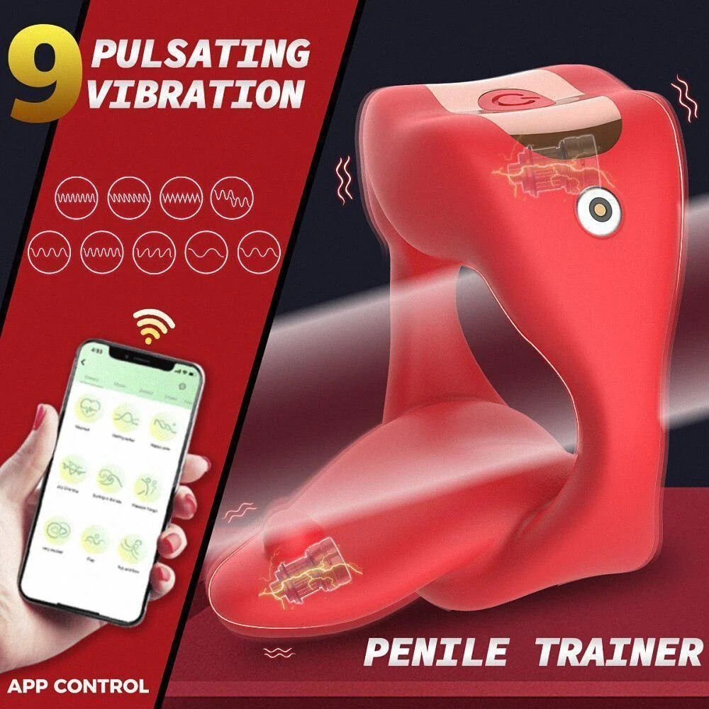 APP Control Vibrating Men Cock Penis Ring 2