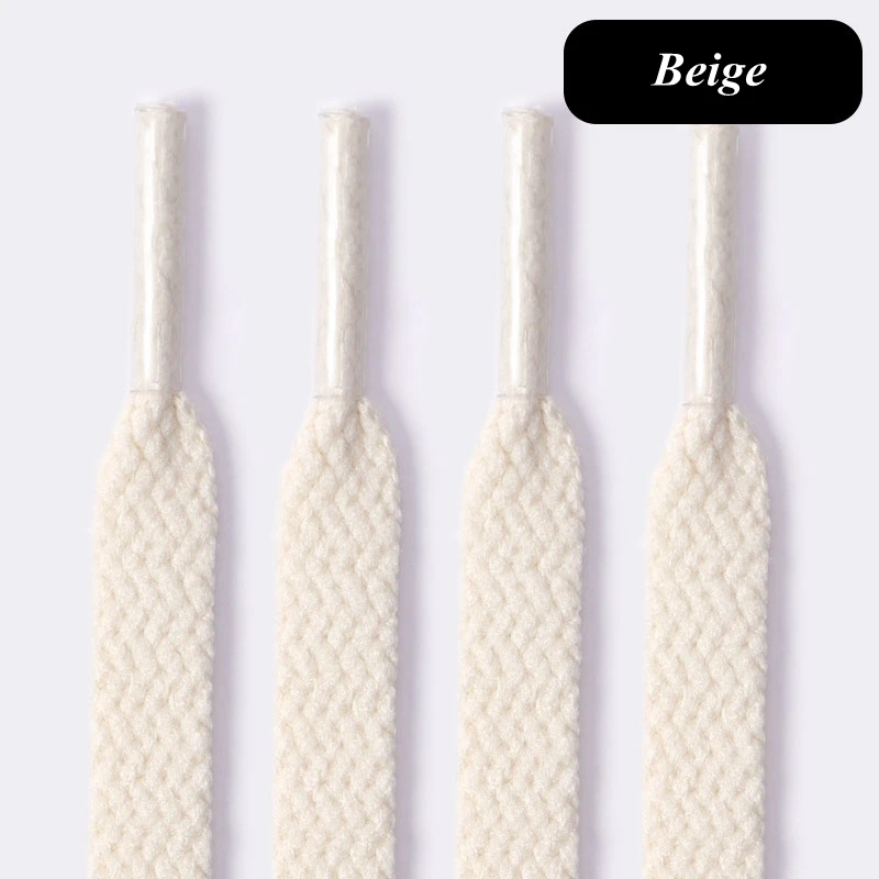 Vibrant 36-Color Flat Shoelaces for Sneakers - Classic Solid White & Black Options