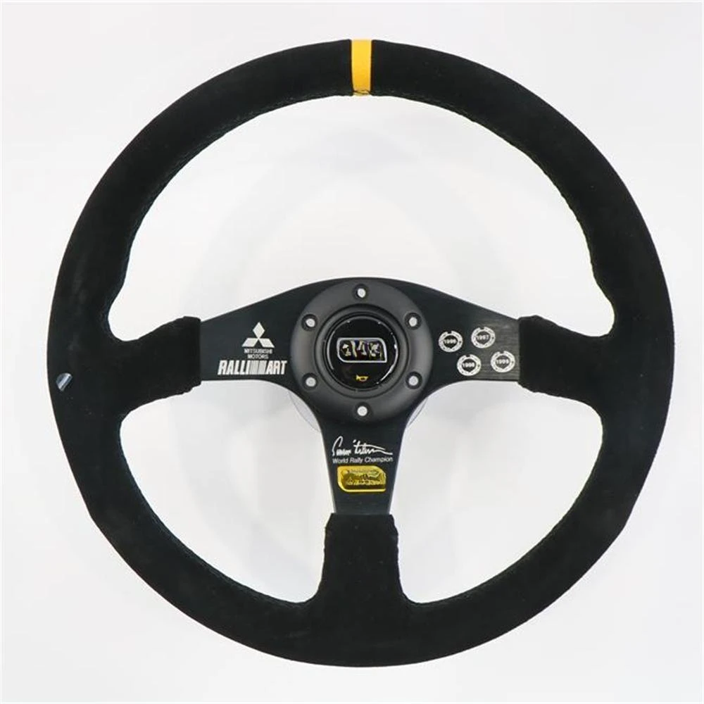

OMP 14 ''350 мм Рулевое колесо для гонок сим-карты JDM спортивный бархатистый автомобиль из искусственной кожи для Audi BMW Toyota Honda VW универсальный