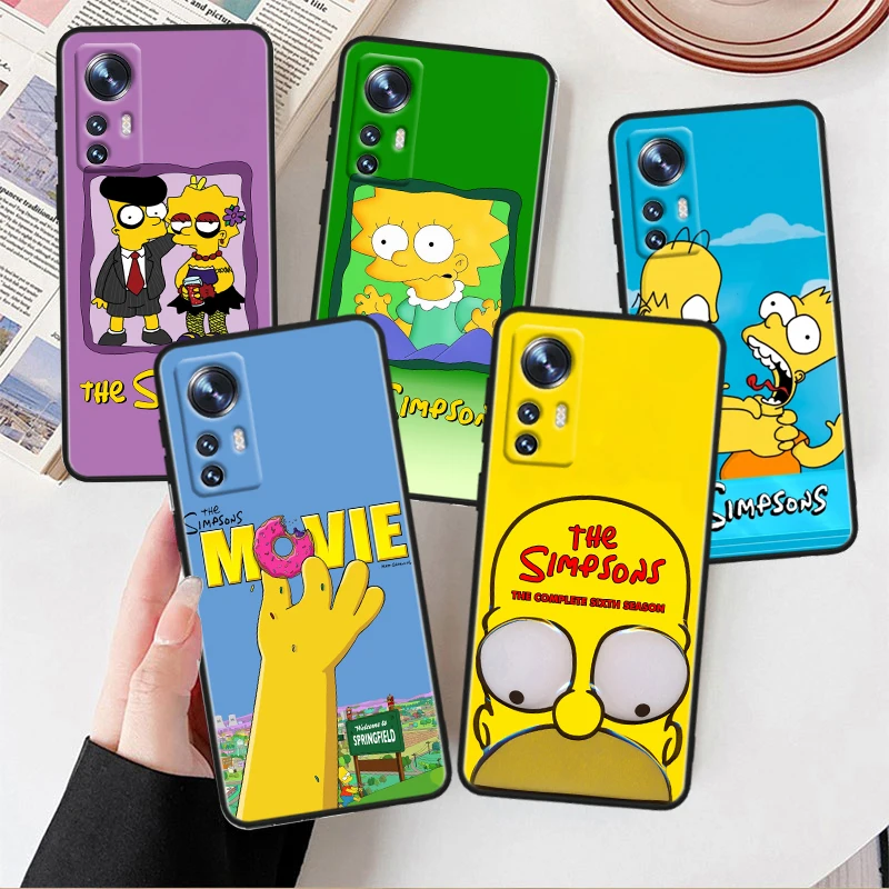 Bart Cartoon Simpsons Per Xiaomi Mi 13 12T 12S 12X 11I 11X 11T Play Hypercharge Lite Ultra Pro Custodia Morbida Nera Per Telefono