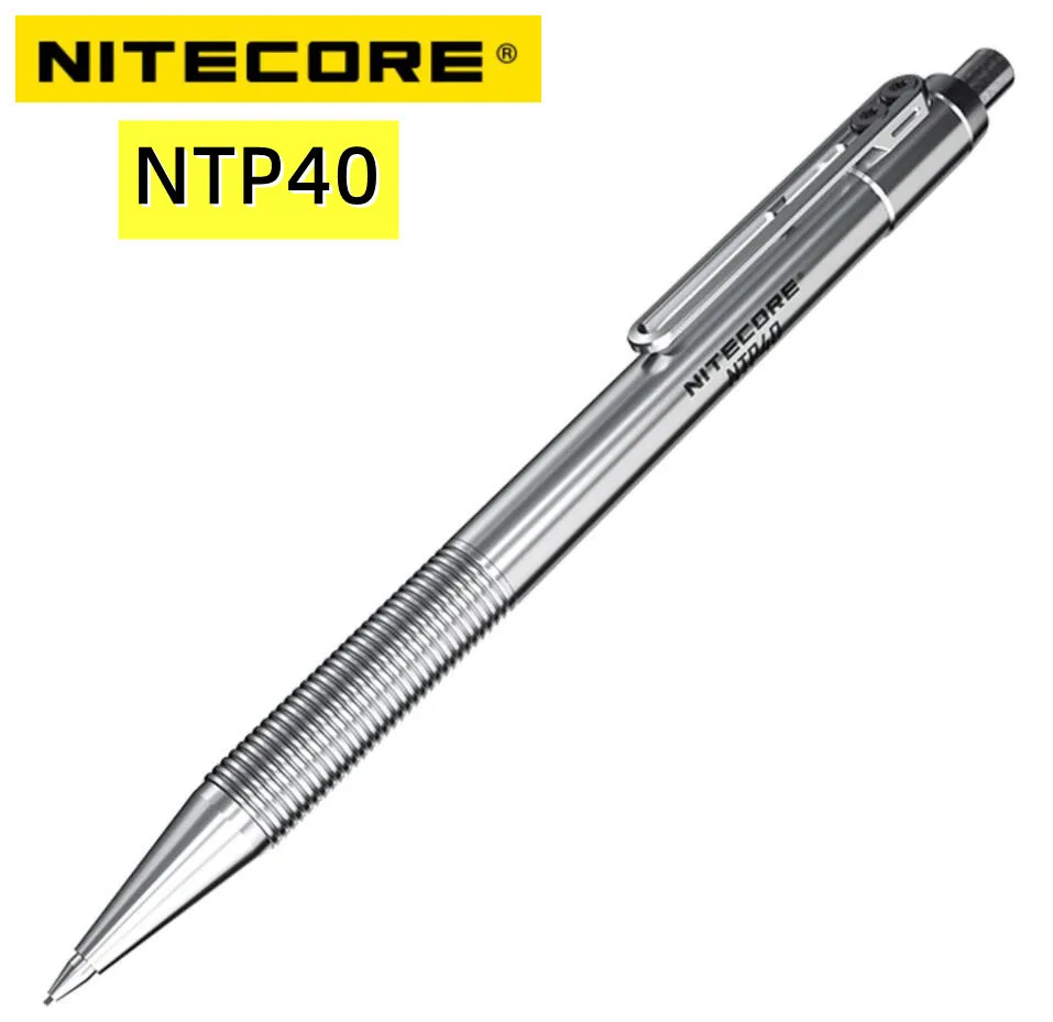 

NITECORE NTP40 CNC TC4 Titanium Alloy Mechanical Pencil Daily Writing Sketching Writing Cartooning Self-defense EDC Tactical Pen