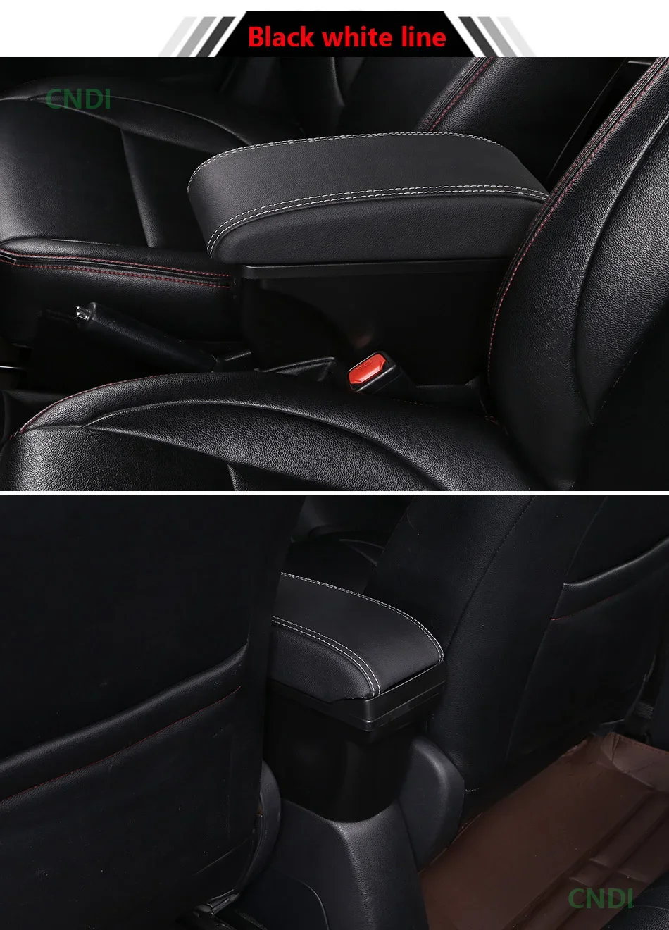 Für Honda City Armlehnenbox für Honda New City Auto-Armlehne Erhöhte Doppelschicht-Aufbewahrungsbox Nachrüst-Autozubehör mit USB – Detail 13