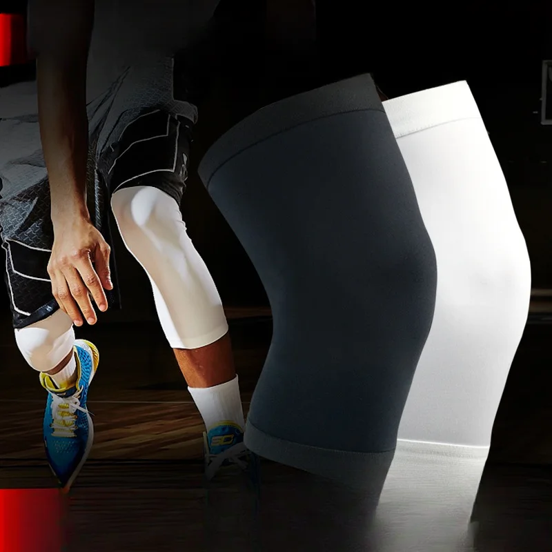 Ginocchiere da basket, protezioni per le gambe a compressione in maglia, collant, corsa all'aperto, fitness, ciclismo, alpinismo_voghion.com