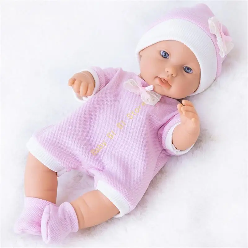 12 인치 Reborns 인형 세트 어린이를위한 점프 슈트 옷과 모자 양말 육아 게임 인형 놀이 척 11UC